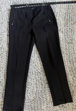Zac  Rachel Black Pants Womens Size 10 Pull On Zipper Pocket Career Casual