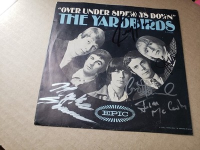 GUARANTEED ALL 5 SIGNED 1960s MINT-EXC 45/vg++ sl. YARDBIRDS over under sideways