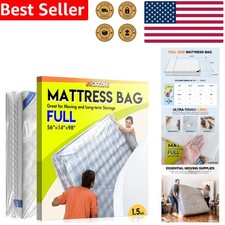 Waterproof Plastic Mattress Protector Full Size Moving Storage Odorless 1.5 mil