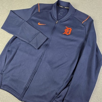 Nike DriFit Detroit Tigers Mens Medium Full Zip Jacket MLB Baseball 