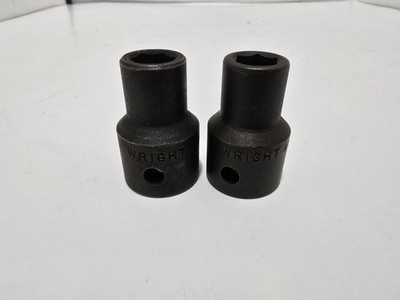 2 - NOS Wright USA 1/2'' Drive 10MM Shallow 6 Point Impact Socket  48-10 Made USA
