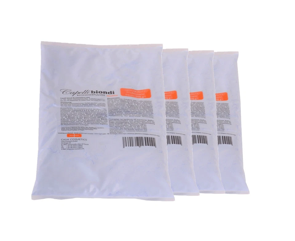 CASA COSMETICS Capelli Biondi Blondierpulver blau staubfrei 4 x 500 g (12,25 EUR/kg)