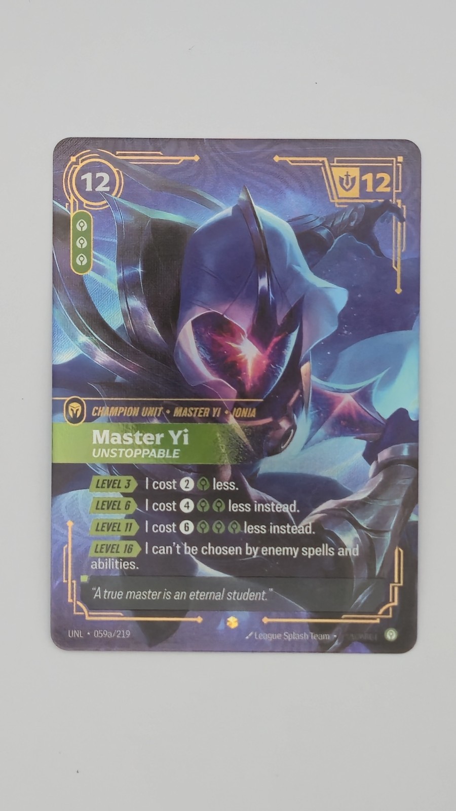 Master Yi Unstoppable Alternate Art - Riftbound Unleashed 059a/219 NM English