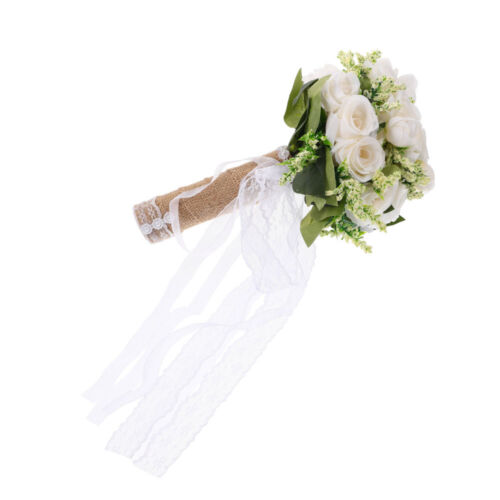  Flower Bouquets Outdoor Decoration Artificial Bridal Bride Wedding Dress - Picture 1 of 13