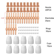 Long Electrodes Tips Cups Rings fit HITBOX HBC55 HBC5500 Plasma Cutter Parts Kit