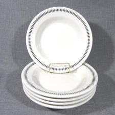 Homer Laughlin Best China Troy Set of 5 Coupe Bowls Retro Restaurant Ware - EUC
