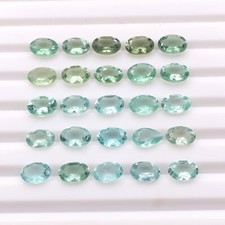 Natural Green Apatite 24 Pcs 11.75 Cts Oval Gemstone Green Apatite 6x4x2.8 mm