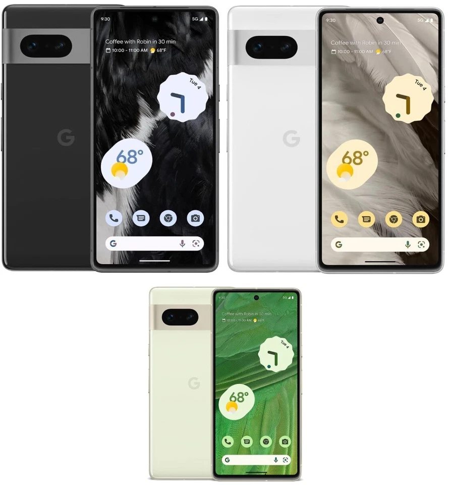 Google Pixel 7 5G 128GB - Lemongrass Obsidian Snow - Unlocked - Good Condition