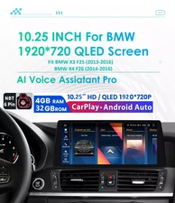 For BMW X3 X4 F25 F26 2013-2016 Car Radio Player Android13 GPS Sat CarPlay 8Core
