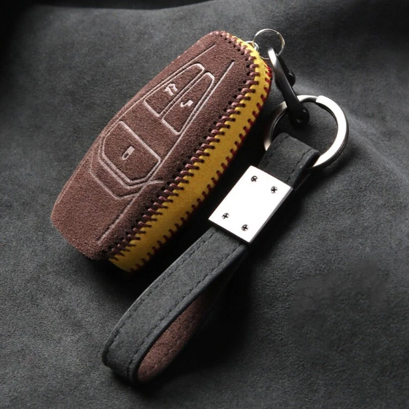 Funda de cuero para llavero Alcantara apta para Aston Martin Superleggera DB11 DBS Foto 4 de 4