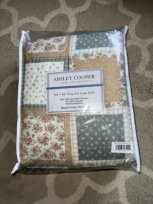 Home Collection Ashley Cooper Cottage Patchwork King Quilt, New