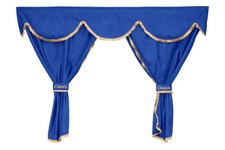 9x pcs Blue Curtains + Decorations for Scania R/G Normal Cab / P Highline
