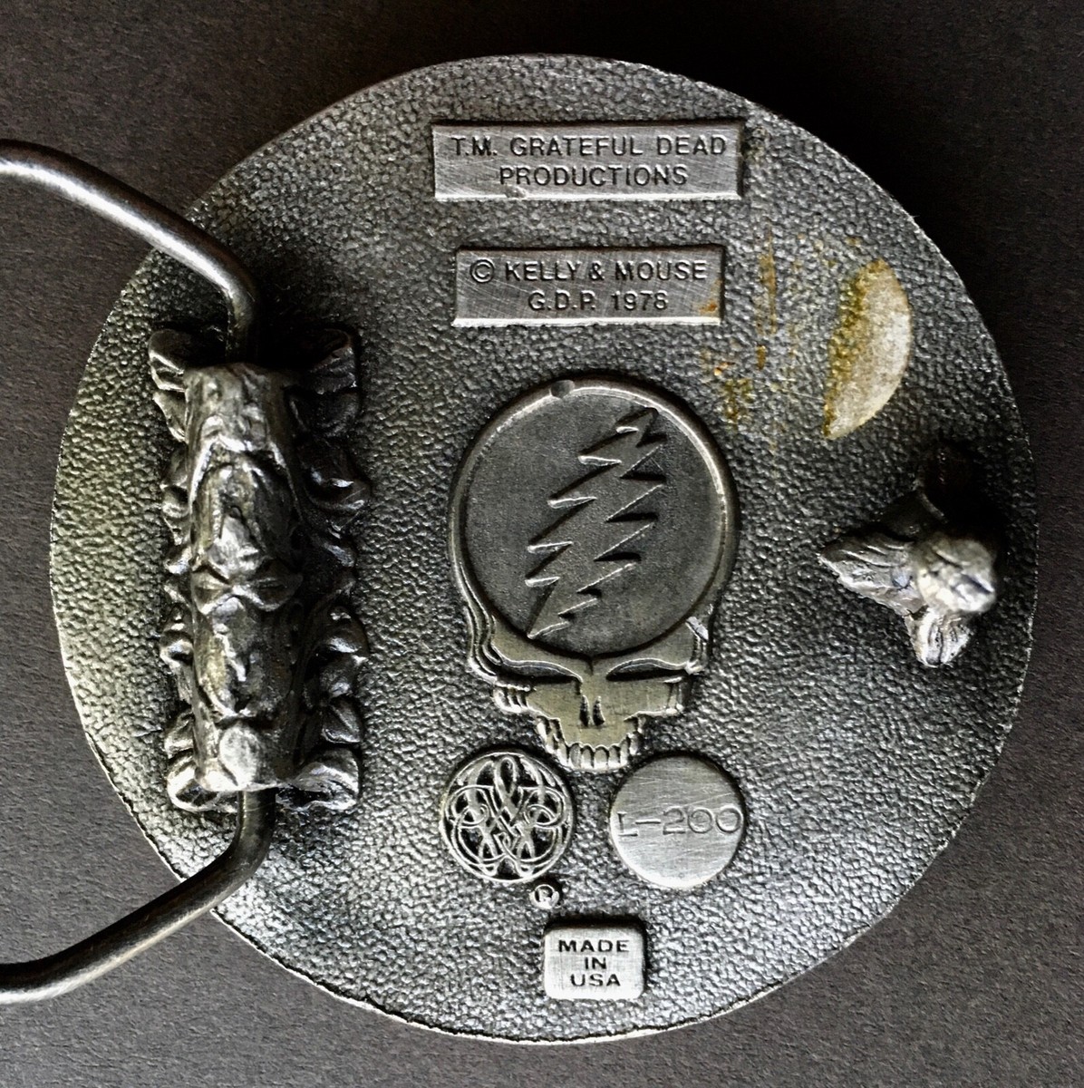 Grateful Dead Bertha Belt Buckle - Kelly & Mouse L-200 Made Grateful Dead Bertha Belt Buckle - Kelly & Mouse L-200 Made