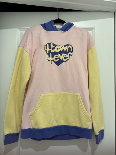 Disney Pixar Turning Red Hoodie 4 Town Pastel Pink Purple Embroidered Medium