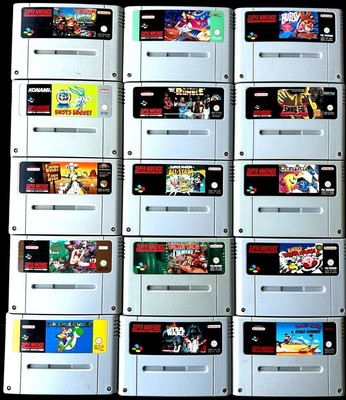 Super Nintendo SNES Spiele Auswahl | Kirby Donkey Kong Mario Kart Street Fighter