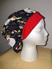 Snowmen Candy Canes Medical Surgical Bouffant Scrub Hat ONE SIZE L