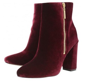 maroon ankle boots