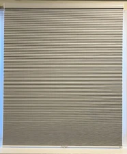 Set of 2 BERISSA Blackout Cordless Honeycomb Pull Down White Shades 42"H x 36"W