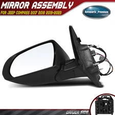 Driver Power Mirror w/ Blind Spot Turn Signal Heated for Jeep Compass 2017-2023