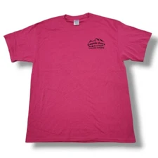 Coyote Cove Lakeside Camping Shirt Size Large By Port & Company Pink Graphic Tee
