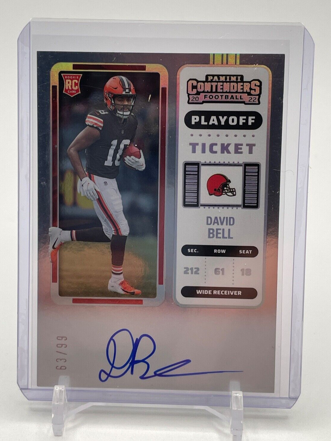 2022 Panini Contenders RPS Playoff Ticket /99 David Bell #113 Rookie Auto RC