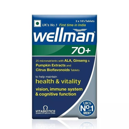 Wellman 70+ Multivitamin (30 Tablets) Boosts Vision, Immun System, Vitality MEN - Picture 2 of 5