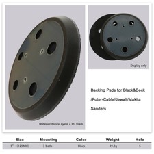 for Model 333 Sander PORTER-CABLE 13904 5-Inch Hook and Loop Pad