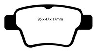 EBC BremsbeläGe Yellowstuff Hinten FüR Citroen C4 Peugeot 207 307 DP41575R