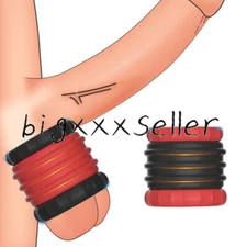 Newest Male Ball Stretcher Dual Rings Bird Stretcher Enhancer Delay Exercise