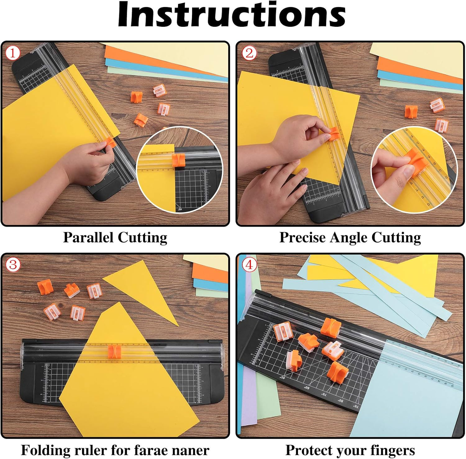 10 Pieces Paper Cutter Cutting Blades Refill for A4 Black and White Paper Trimme