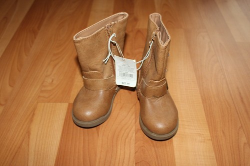 NWT Toddler Sz 5T 6T Cherokee Denise Fashion Boots Brown With Flower Appliques - Picture 4 of 12