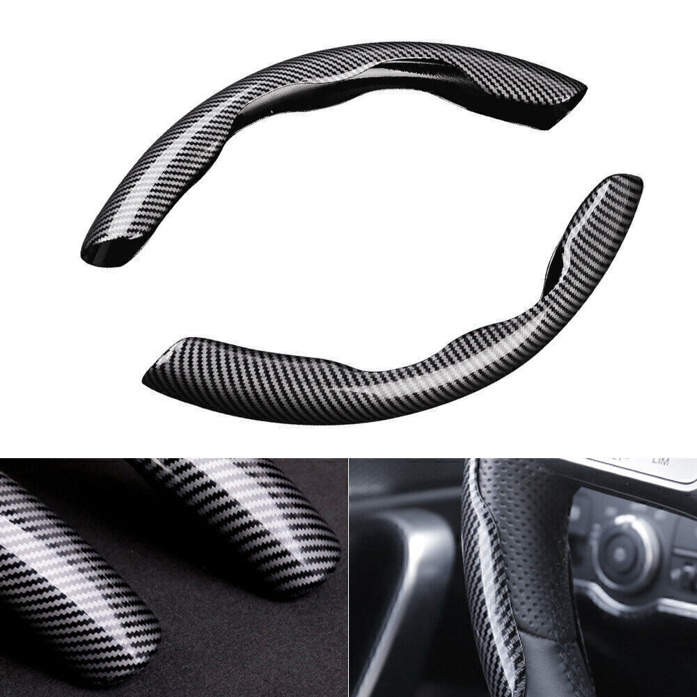 Universal Car Non-Slip Steering Wheel Booster Cover Carbon Fiber Accessories