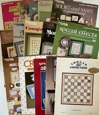 Lot of 16 Vintage Cross Stitch Pattern Leaflets  Country Farm Home Themes