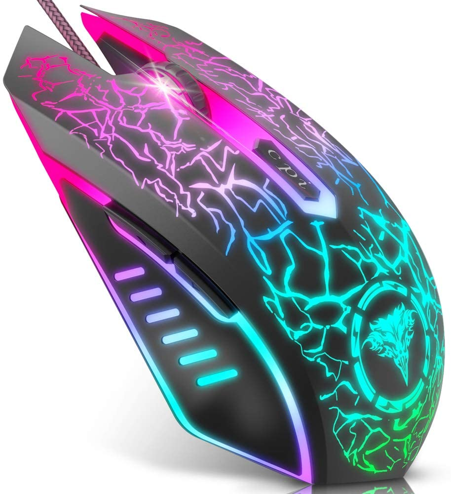 Ergonomic Wired Gaming Mouse with RGB Backlight for PC and Laptop-image