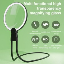 Magnifying Glass with Light 3X Large LED Lamp Giant Magnifier Reading Hands Free