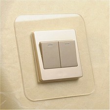 4 X Interrupteur Prise Electrique Contour Acrylique Plaque Doigt Panneau Mural