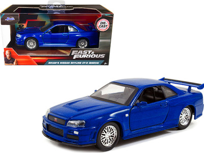 Brian's Nissan Skyline GT-R R34 Fast & Furious Movie Jada 1/32 Diecast Car