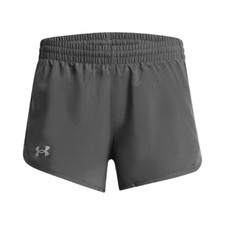 New Under Armour Girl's Fly By Athletic Shorts Gray Size YMD MSRP: 25.00