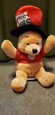 Disney Winnie the Pooh 8" Valentine Plush Beanie Free Hugs Collectible Plush