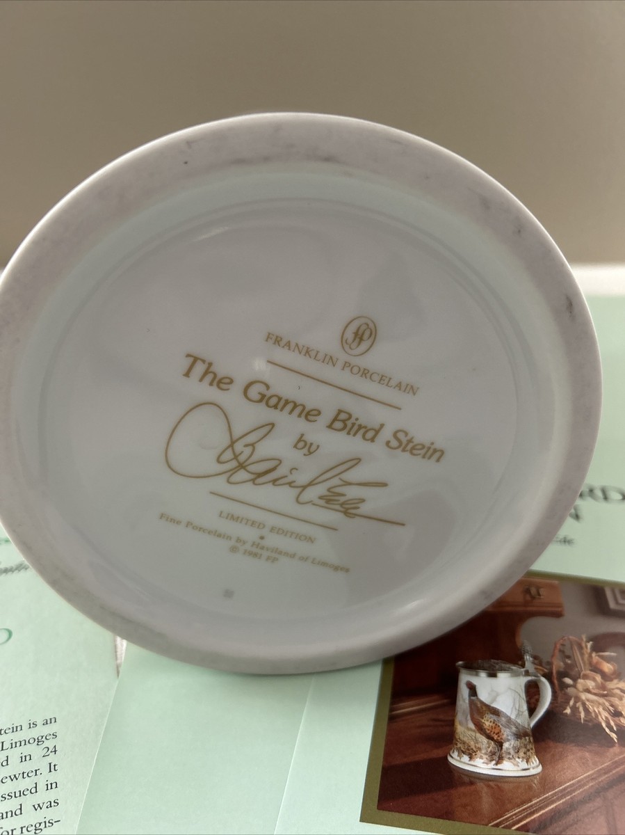 The Game Bird Stein Franklin Porcelain Limited Edition | eBay