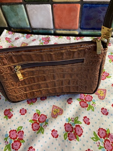 CALANE Ladies Brown Textured Faux Leather Small Handbag 24cm x 14cm - Picture 4 of 8