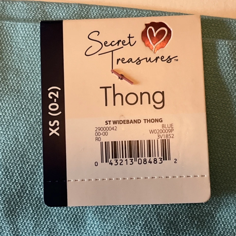 Bragas de tanga azul Secret Treasures con banda ancha de nylon elástico talla XS Foto 2 de 4