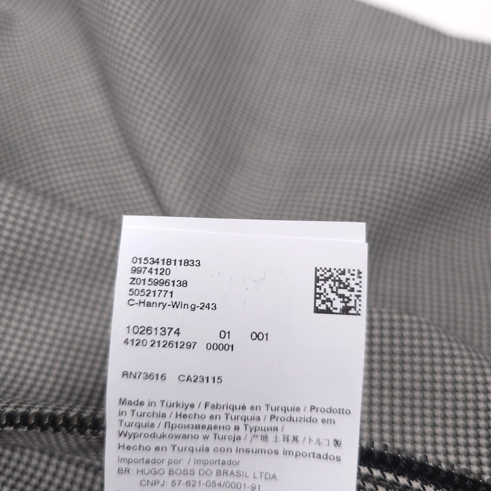 Hugo Boss C-Hanry-Wing Jacket Mens 40R Houndstooth Slim Fit Wool Full Zip NWT image 11