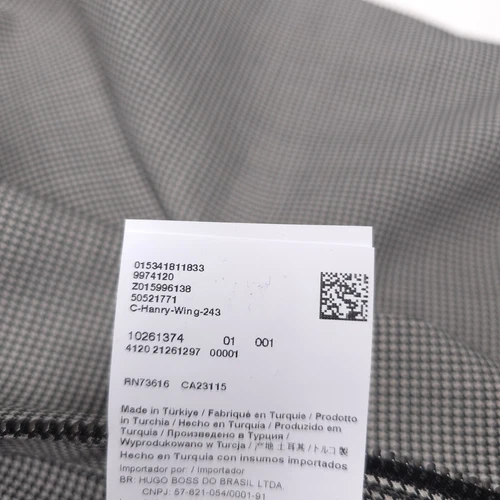 Hugo Boss C-Hanry-Wing Jacket Mens 40R Houndstooth Slim Fit Wool Full Zip NWT image 11