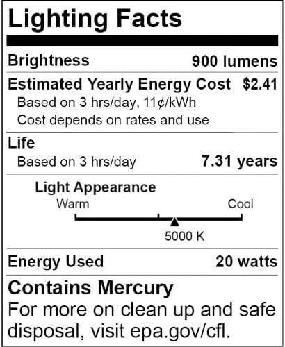 3Pack G30 LED Globe Light Bulb, Compact Vanity Clear, 5000K, 900LM, 20W(75W) - Image 3 of 4