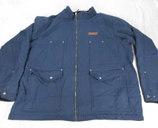 Columbia Jacket Mens XXL Blue Full Zip Loma Vista Fleece Lined Work Casual Corp