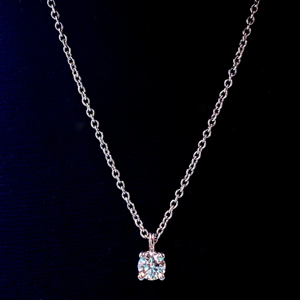 Tiffany diamond hot sale solitaire pendant