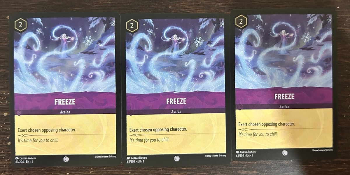 freeze lorcana card Freeze - Lorcana - 63/204 The First Chapter