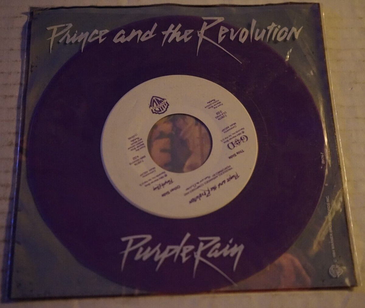 Prince and the Revolution Purple Rain + GOD 1984 7-29174 Purple
