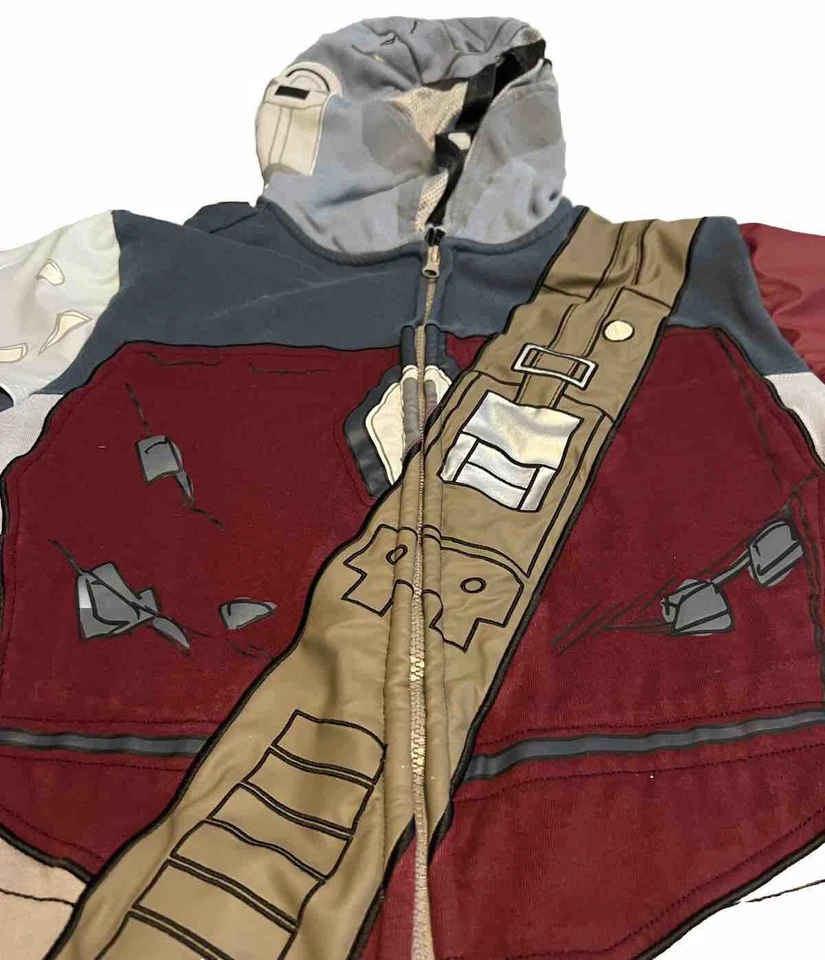 Disney Star Wars Mandalorian Bounty Hunter Sudadera con Capucha Cremallera Completa Sudadera Niños Grande Foto 4 de 4